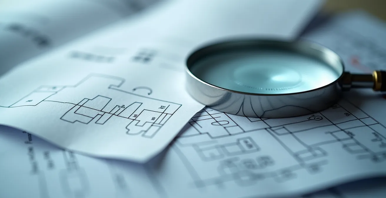 Vue macro détaillée de textures de papiers et documents techniques superposés