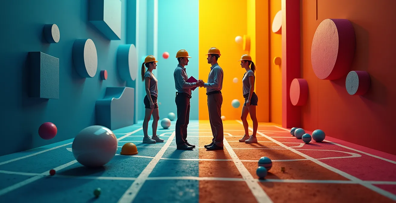 Quatre espaces d'apprentissage différents représentant les styles d'apprentissage modernes